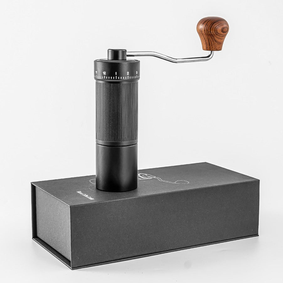 TBM External Adjustable Upgraded CNC Burr Portable Manual Coffee Grinder-Black
