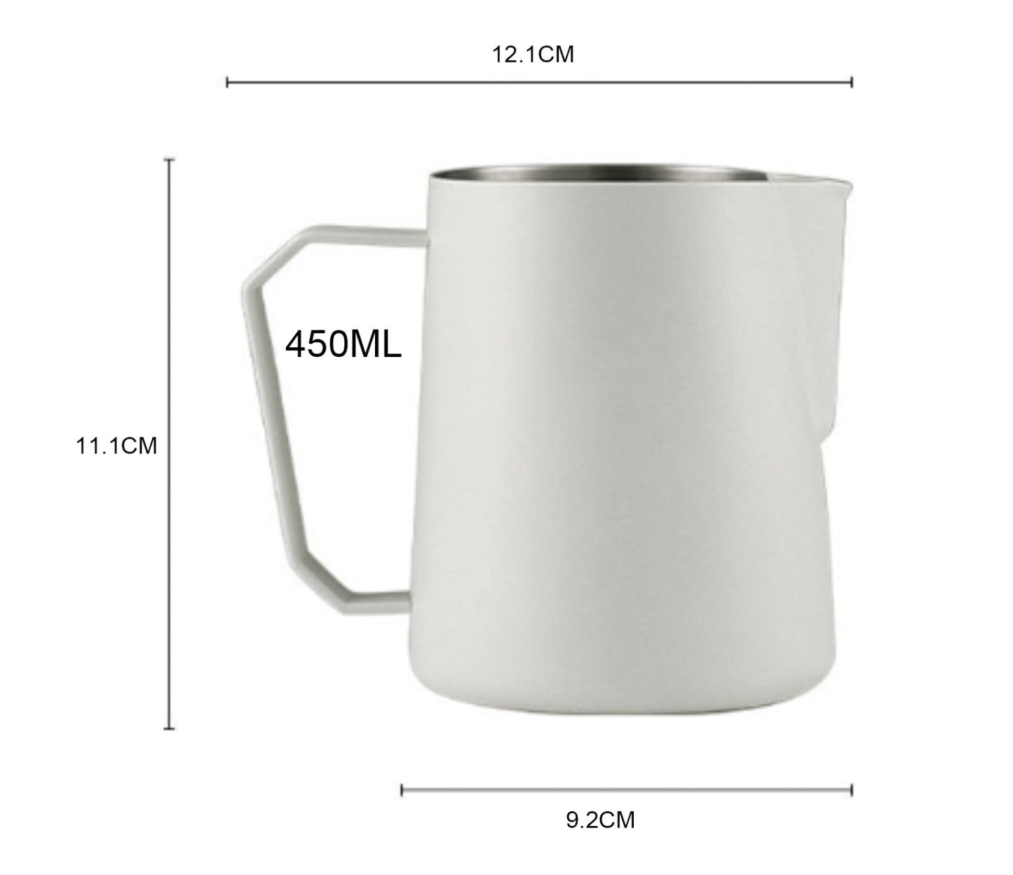 TBM Precision Milk Pitcher with Sharp Spout