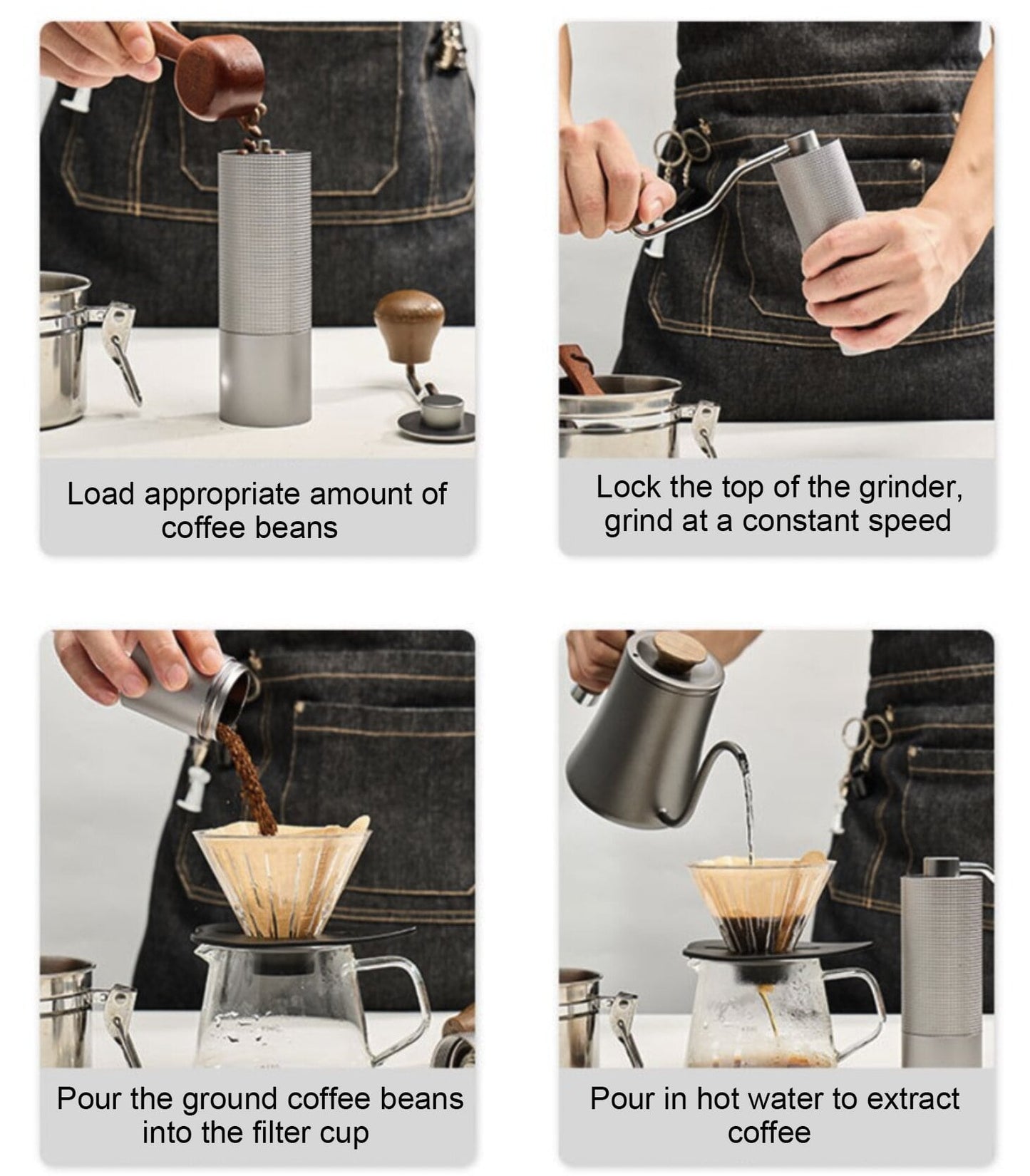 TBM Master Level CNC Burr Portable Manual Coffee Grinder