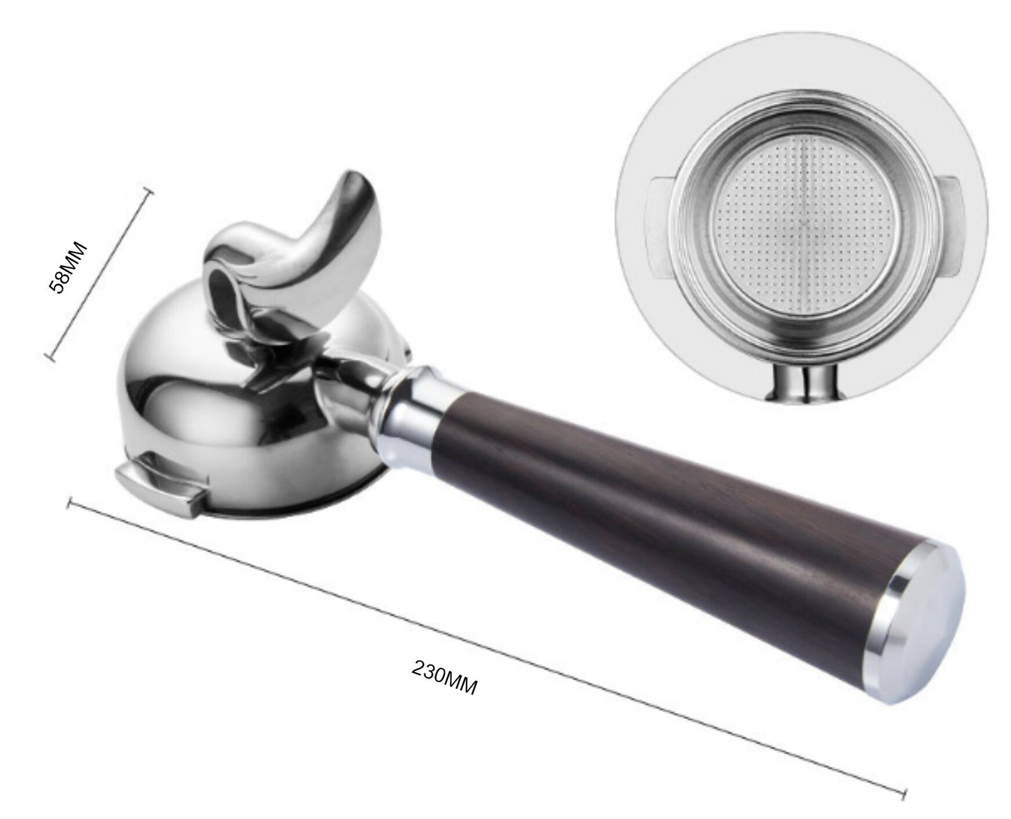 TBM 2 Ears 58mm Portafilter Fits Most Coffee Machines
