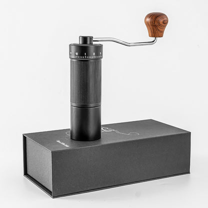 TBM External Adjustable Upgraded CNC Burr Portable Manual Coffee Grinder-Black