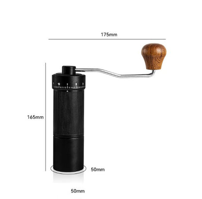 TBM External Adjustable Upgraded CNC Burr Portable Manual Coffee Grinder-Black