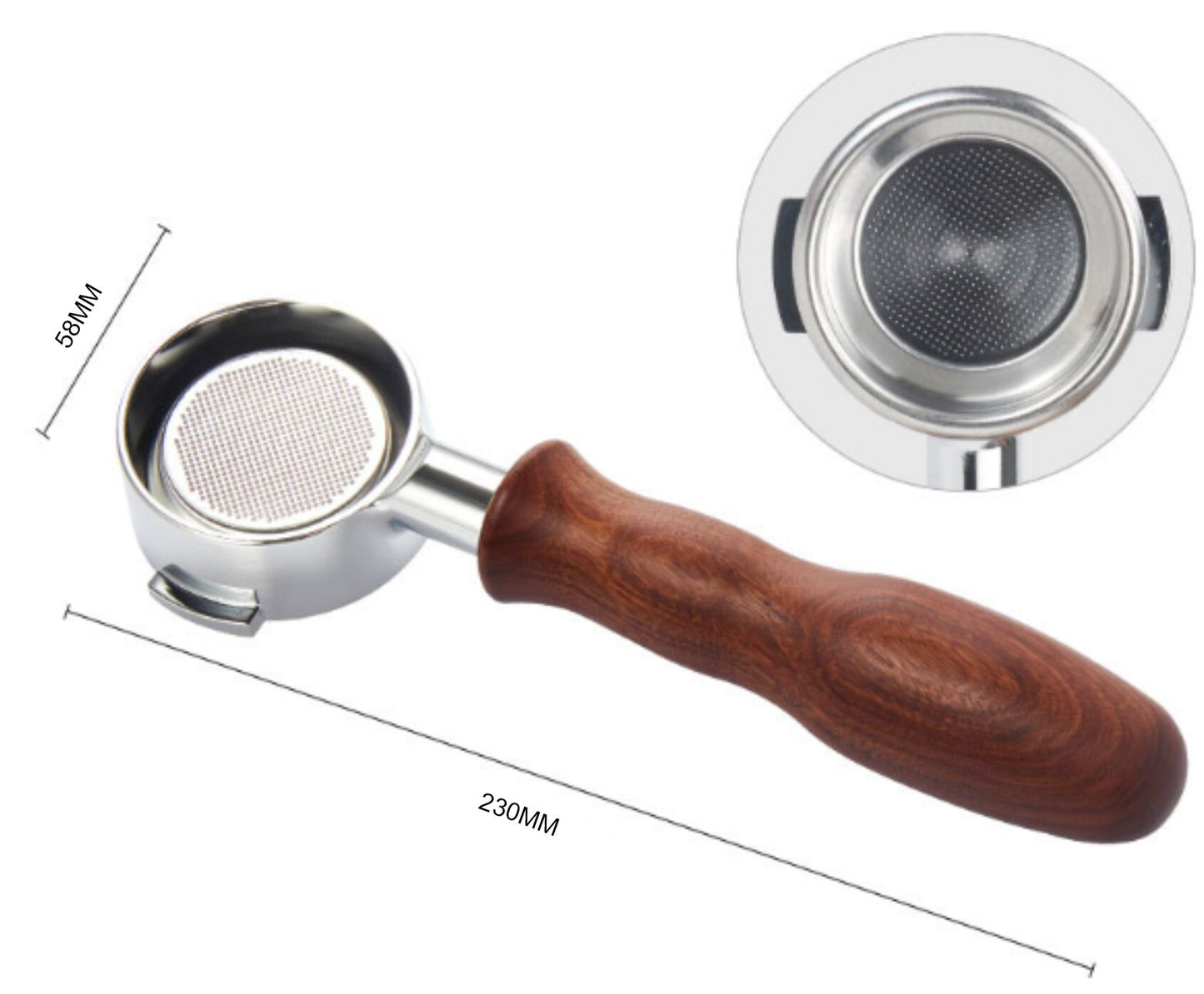 TBM 2 Ears 58mm Portafilter Fits Most Coffee Machines